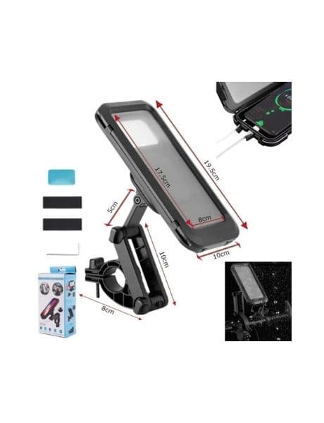 soporte para celular moto espejo retrovisor  todos los tamanos con tactil