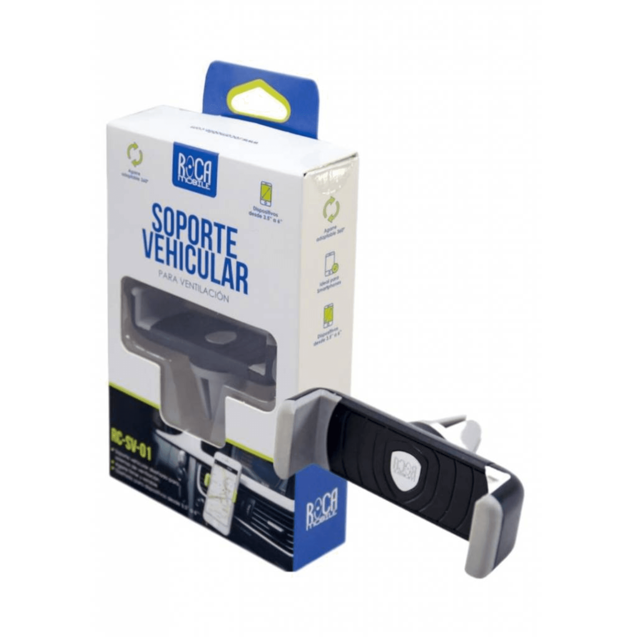 soporte celular auto ventilacion con pinza roca