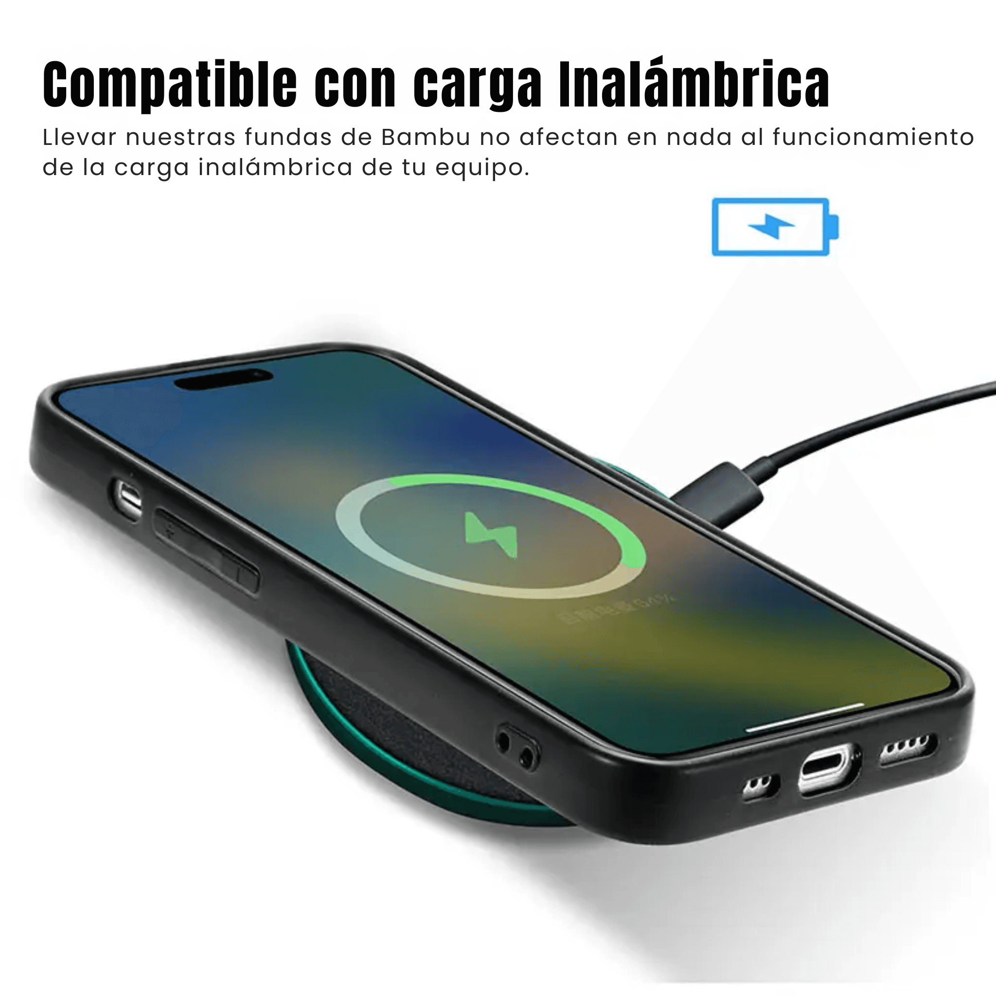 Funda de bambu Personalizada para iPhone X/XS 7