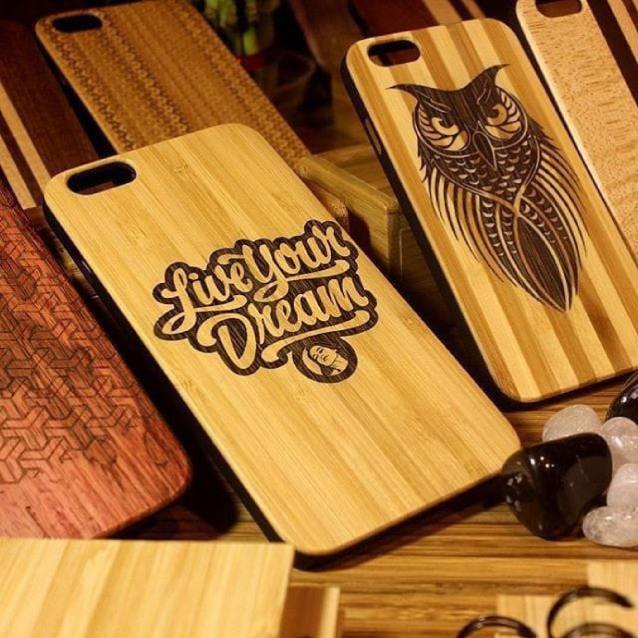 Funda de bambu Personalizada para iPhone X/XS 8
