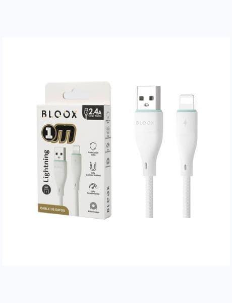 Cable de cargar USB A a Lightning Bloox 1m