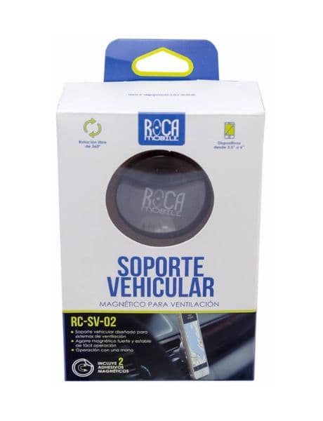 soporte celular auto ventilacion con iman roca